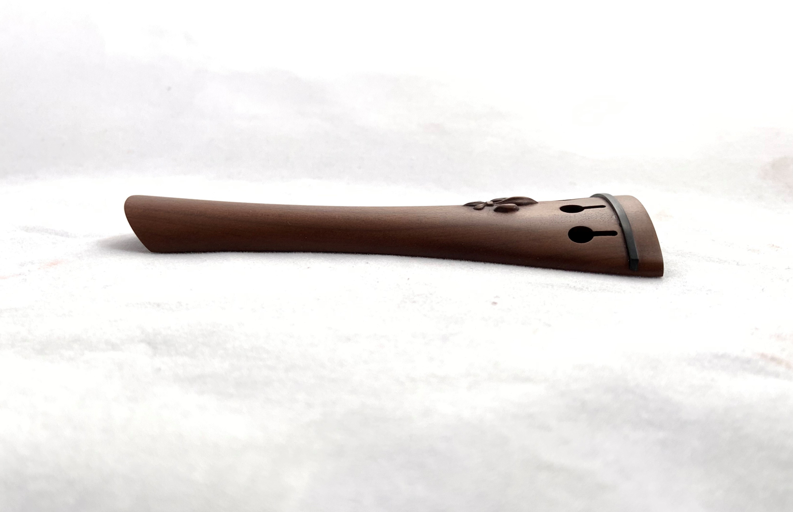Saitenhalter-Violine-franz-modell-fleur-de-lis-dark-boxwood