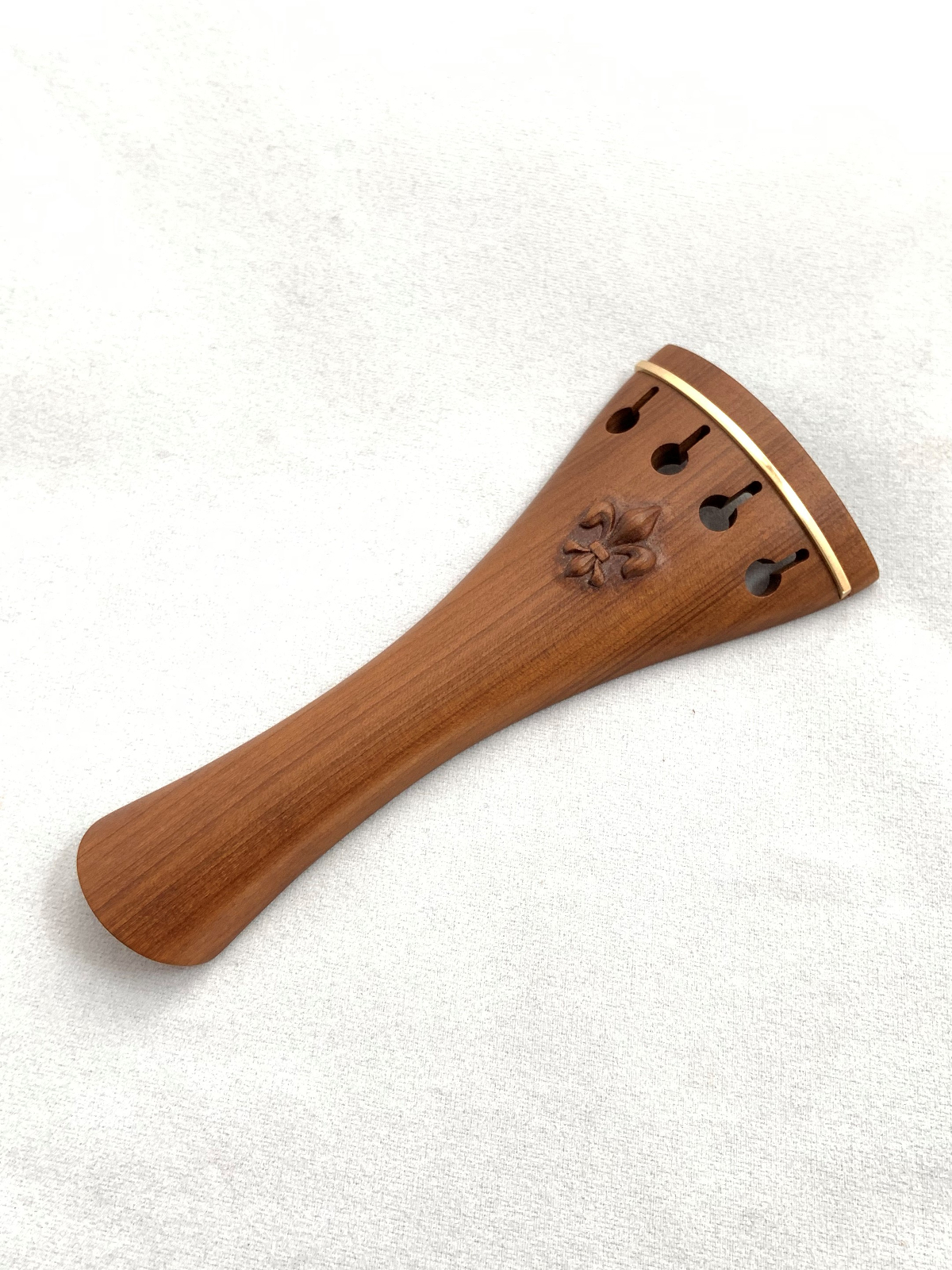 Saitenhalter-Violine-franz-modell-fleur-de-lis-boxwood-gold7 tailpiece fleur de lis