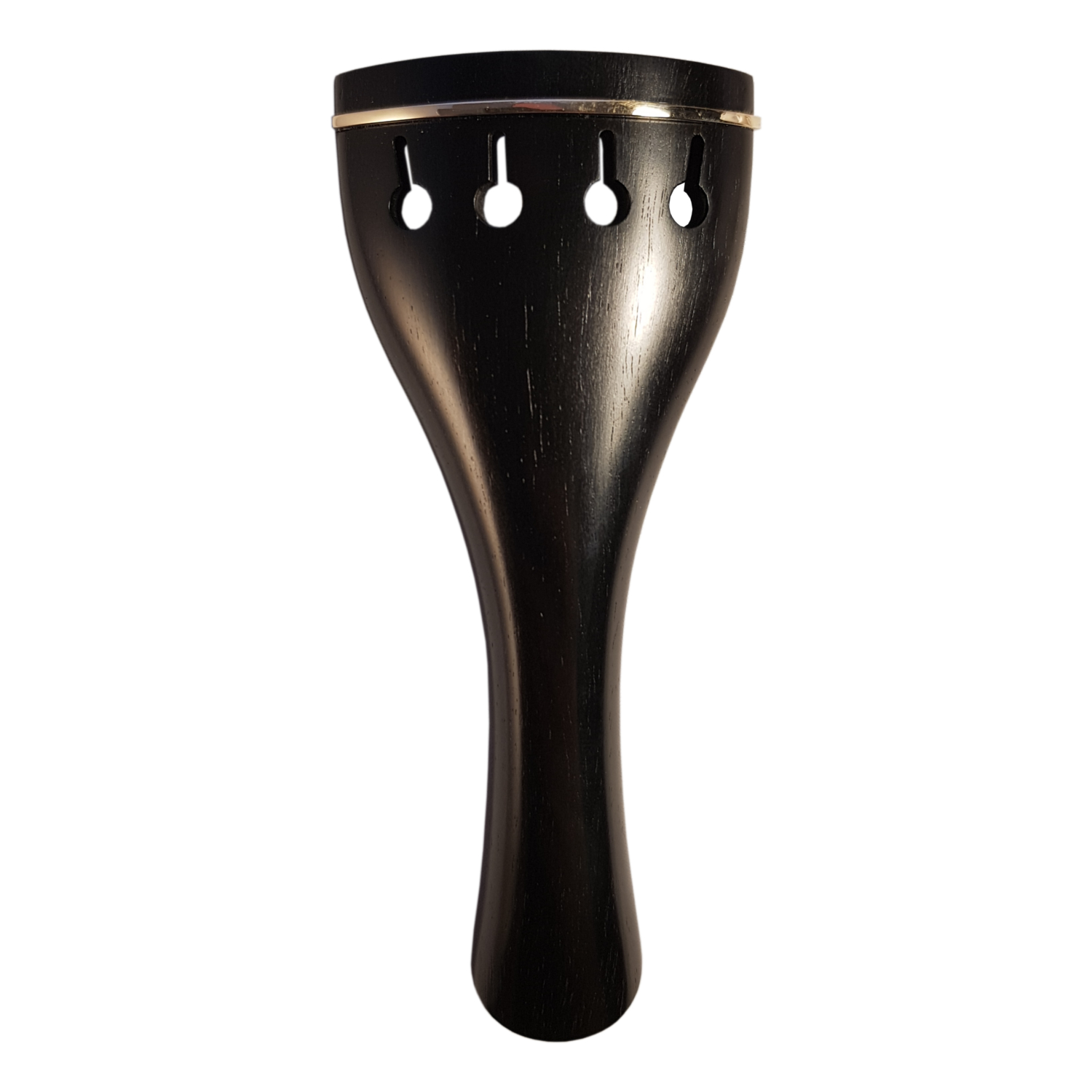 Saitenhalter-Berdani-violine-ebenholz-drauf-gold Violin tailpiece Berdani