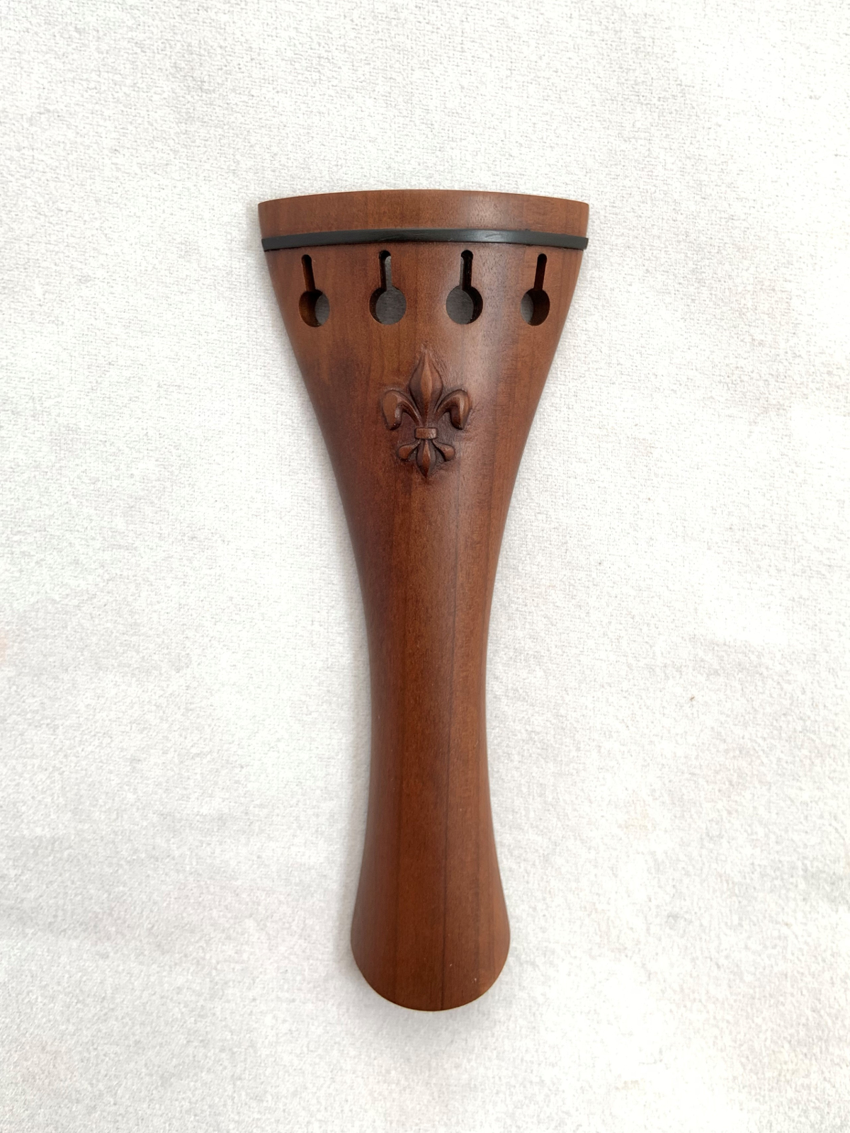 Saitenhalter-Violine-franz-modell-fleur-de-lis-dark-boxwood7 Violinsaitenhalter Fleur de Lis